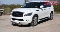 30 329 р. Защита переднего бампера двойная Souz-96 (d76/60) INFINITI QX56 Z62 (2010-2013)  с доставкой в г. Новочеркасск. Увеличить фотографию 2