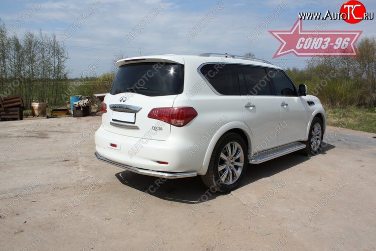 16 739 р. Защита заднего бампера Souz-96 (d60) INFINITI QX56 Z62 (2010-2013)  с доставкой в г. Новочеркасск