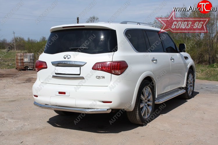 17 279 р. Защита заднего бампера Souz-96 (d76) INFINITI QX56 Z62 (2010-2013)  с доставкой в г. Новочеркасск