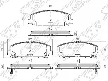 Колодки тормозные SAT (передние)  QX56  Z62, QX80  Z62