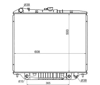 10 349 р. Радиатор двигателя (пластинчатый, АКПП) SAT  Isuzu Bighorn  UBS25GW,UBS69GW (1991-1993), Isuzu Trooper (1991-2002), Opel Monterey (1991-2002)  с доставкой в г. Новочеркасск. Увеличить фотографию 1