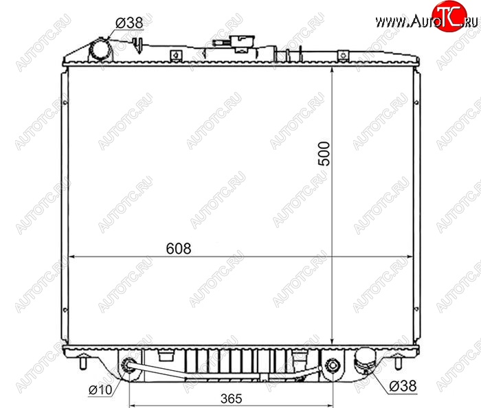 10 349 р. Радиатор двигателя (пластинчатый, АКПП) SAT Isuzu Bighorn UBS25GW,UBS69GW 5 дв. дорестайлинг (1991-1993)  с доставкой в г. Новочеркасск