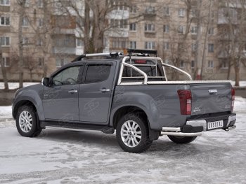 15 949 р. Защита заднего бампера (2 трубы Ø63 мм, нержавейка)  Isuzu D-Max  RT85,TFR DoubleCab (2015-2021) рестайлинг  с доставкой в г. Новочеркасск. Увеличить фотографию 3