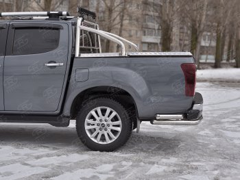 16 999 р. Защита заднего бампера (Ø63/63 мм, нержавейка) SLITKOFF  Isuzu D-Max  RT85,TFR DoubleCab (2015-2021) рестайлинг  с доставкой в г. Новочеркасск. Увеличить фотографию 3