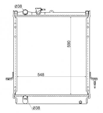 Радиатор двигателя (пластинчатый, 4.8/5.2, МКПП) SAT Isuzu Elf (NPR75)  дорестайлинг (1993-2004)
