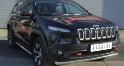 13 899 р. Одинарная защита переднего бампера (Trailhawk 63 мм) SLITKOFF  Jeep Cherokee  KL (2014-2017) дорестайлинг  с доставкой в г. Новочеркасск. Увеличить фотографию 2