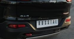 16 699 р. Защита заднего бампера (Trailhawk, Ø75x42 мм, нержавейка) Russtal Jeep Cherokee KL дорестайлинг (2014-2017)  с доставкой в г. Новочеркасск. Увеличить фотографию 3