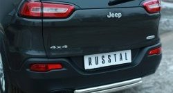 14 299 р. Защита заднего бампера (Ø63 и 42 мм, нержавейка) SLITKOFF  Jeep Cherokee  KL (2014-2017) дорестайлинг  с доставкой в г. Новочеркасск. Увеличить фотографию 2