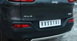 16 849 р. Защита заднего бампера (Ø75x42 мм, нержавейка) Russtal Jeep Cherokee KL дорестайлинг (2014-2017)  с доставкой в г. Новочеркасск. Увеличить фотографию 3