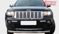 16 739 р. Защита переднего бампера одинарная Souz-96 (d76) Jeep Grand Cherokee WK2 дорестайлинг (2010-2013)  с доставкой в г. Новочеркасск. Увеличить фотографию 2