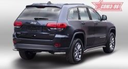 Защита заднего бампера из боковых уголков рестайлинг Souz-96 (d60) Jeep Grand Cherokee WK2 дорестайлинг (2010-2013)