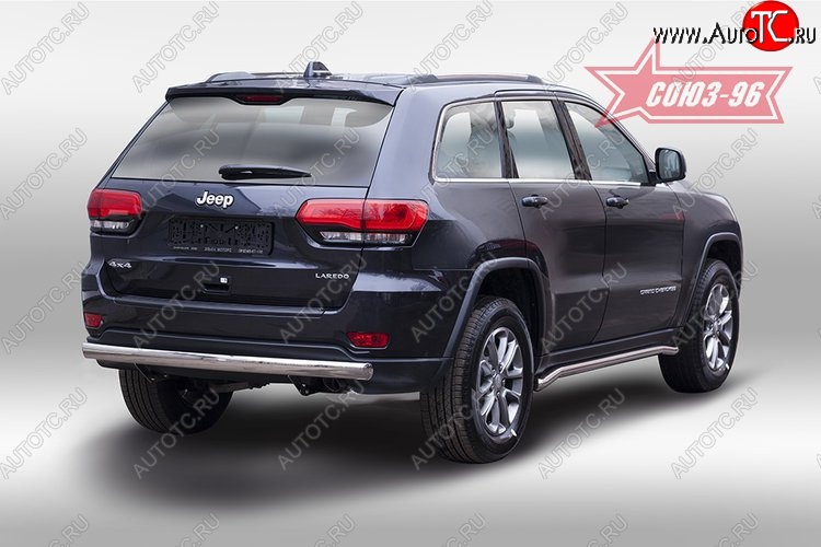 13 679 р. Защита заднего бампера Souz-96 рестайлинг (овал 75х42) Jeep Grand Cherokee WK2 дорестайлинг (2010-2013)  с доставкой в г. Новочеркасск