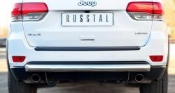 14 599 р. Одинарная защита заднего бампера из трубы диаметром 76 мм Russtal Jeep Grand Cherokee WK2 дорестайлинг (2010-2013)  с доставкой в г. Новочеркасск. Увеличить фотографию 1