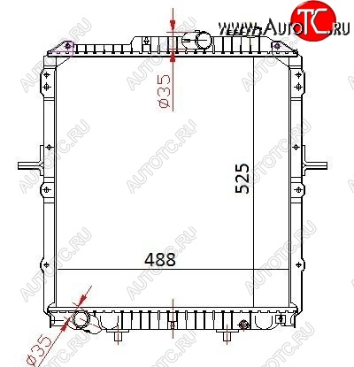 14 499 р. Радиатор двигателя SAT (пластинчатый, 2.4/2.7D, МКПП) KIA Bongo PU 4- дорестайлинг (2004-2012)  с доставкой в г. Новочеркасск