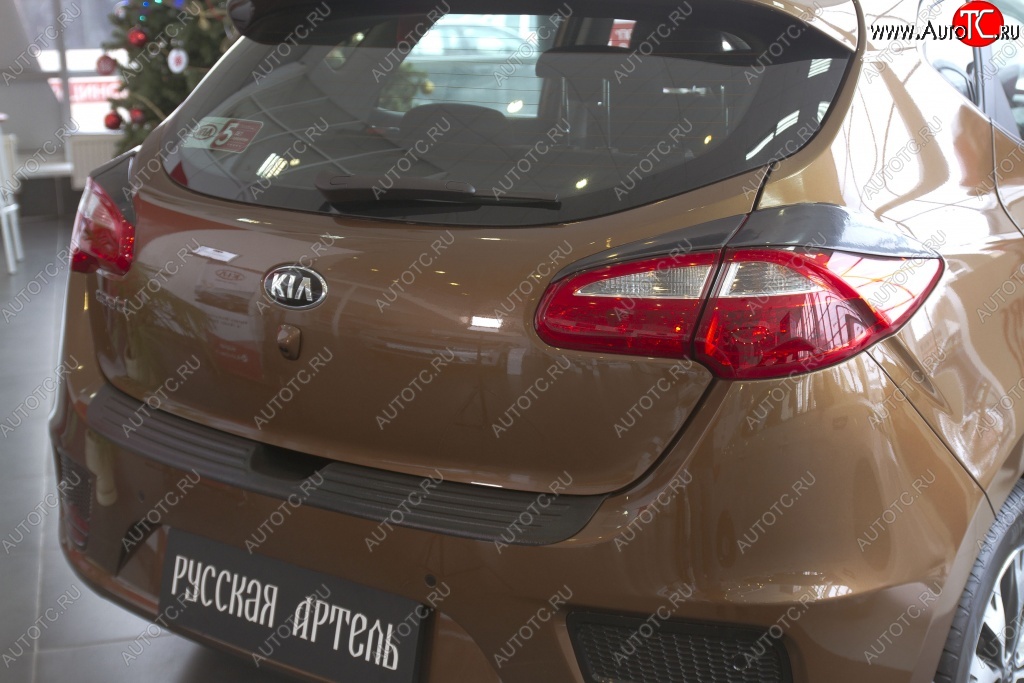 1 099 р. Реснички на фонари RA  KIA Ceed  2 JD (2015-2018) рестайлинг, хэтчбэк (Поверхность глянец (под окраску), Неокрашенные)  с доставкой в г. Новочеркасск