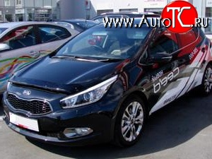 2 879 р. Дефлектор капота NovLine KIA Ceed 1 ED рестайлинг, хэтчбэк 5 дв. (2010-2012)  с доставкой в г. Новочеркасск