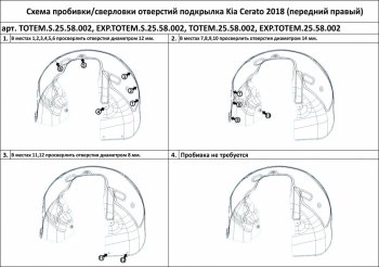 3 079 р. Подкрылок передний TOTEM (правый) KIA Cerato 4 BD дорестайлинг седан (2018-2021) (без шумоизоляции)  с доставкой в г. Новочеркасск. Увеличить фотографию 2