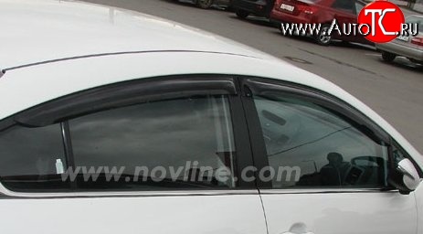 593 р. Комплект дефлекторов окон (ветровиков) 4 шт. Novline KIA Cerato 2 TD седан (2008-2013)  с доставкой в г. Новочеркасск