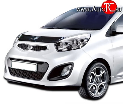 529 р. Дефлектор капота NovLine KIA Picanto 2 TA хэтчбэк 5 дв. дорестайлинг (2011-2015)  с доставкой в г. Новочеркасск