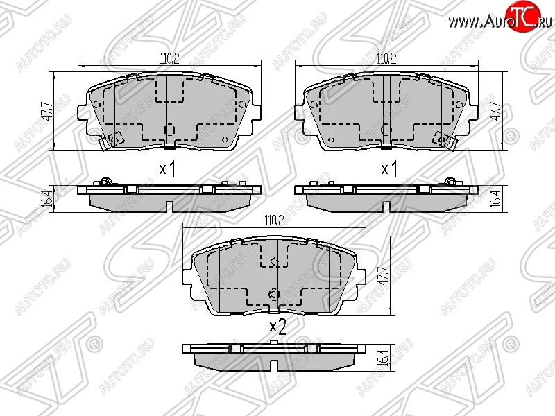 1 019 р. Колодки тормозные SAT (передние)  KIA Picanto ( 2 TA хэтчбэк 5 дв.,  2 TA хэтчбэк 3 дв.) (2011-2015) дорестайлинг, дорестайлинг  с доставкой в г. Новочеркасск