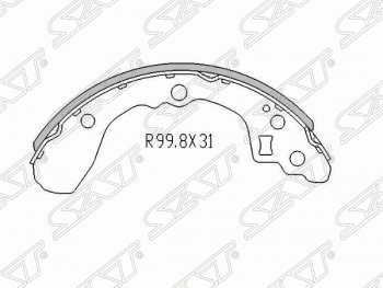 949 р. Колодки тормозные задние SAT KIA Rio 1 DC дорестайлинг седан (2000-2002)  с доставкой в г. Новочеркасск. Увеличить фотографию 1