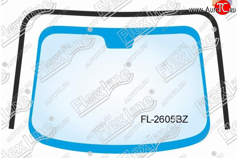 2 169 р. Молдинг лобового стекла FlexLine KIA Rio 2 JB дорестайлинг, хэтчбэк 5 дв. (2005-2009)  с доставкой в г. Новочеркасск