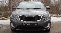 1 129 р. Реснички на фары RA KIA Rio 3 QB дорестайлинг седан (2011-2015) (Неокрашенные)  с доставкой в г. Новочеркасск. Увеличить фотографию 2