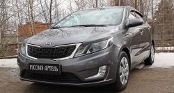 1 129 р. Реснички на фары RA KIA Rio 3 QB дорестайлинг седан (2011-2015) (Неокрашенные)  с доставкой в г. Новочеркасск. Увеличить фотографию 3