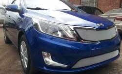 1 539 р. Нижняя сетка на бампер Russtal (хром)  KIA Rio  3 QB (2011-2015) дорестайлинг седан, дорестайлингхэтчбек5дв.  с доставкой в г. Новочеркасск. Увеличить фотографию 3