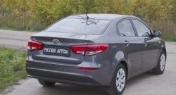 1 169 р. Защитная накладка на задний бампер RA KIA Rio 3 QB рестайлинг седан (2015-2017)  с доставкой в г. Новочеркасск. Увеличить фотографию 3