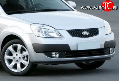 1 699 р. Передний бампер Стандартный KIA Rio 2 JB дорестайлинг седан (2005-2009) (Неокрашенный)  с доставкой в г. Новочеркасск