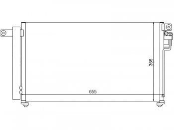 Радиатор кондиционера SAT KIA (КИА) Rio (Рио) ( 2 JB,  4 FB) (2005-2024) 2 JB, 4 FB дорестайлинг седан, дорестайлинг, хэтчбэк 5 дв., рестайлинг, хэтчбэк 5 дв., рестайлинг седан