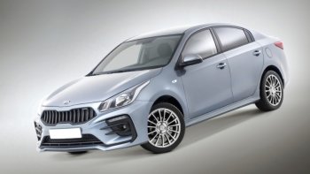 17 999 р. Передний бампер Kudos Original KIA Rio 4 FB дорестайлинг седан (2016-2020) (Под прямоугольные ДХО с ПТФ, Неокрашенный)  с доставкой в г. Новочеркасск. Увеличить фотографию 3