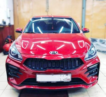 17 999 р. Передний бампер Kudos Original KIA Rio 4 FB дорестайлинг седан (2016-2020) (Под прямоугольные ДХО с ПТФ, Неокрашенный)  с доставкой в г. Новочеркасск. Увеличить фотографию 6