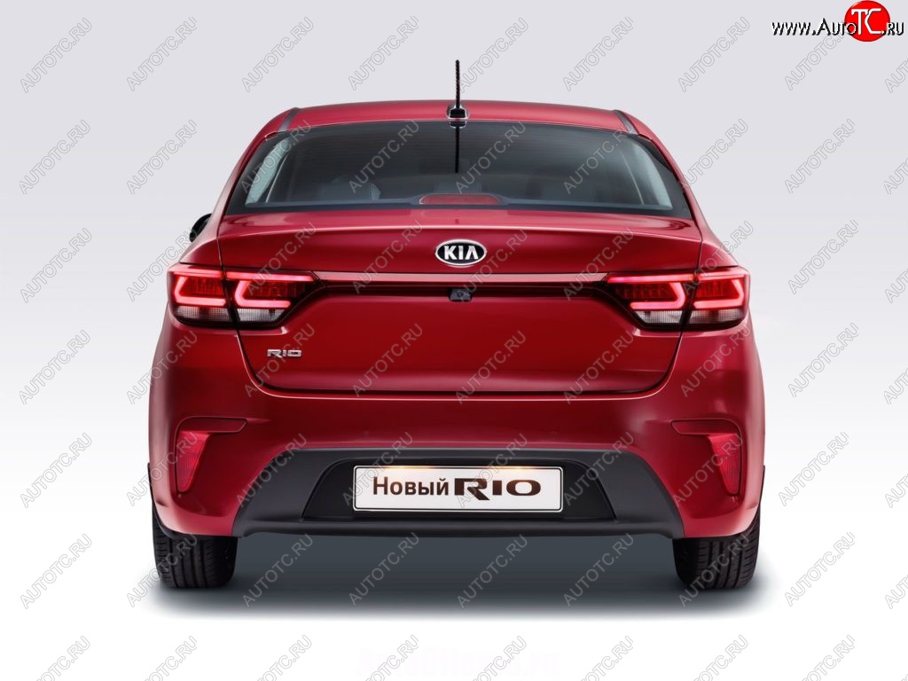 4 199 р. Задний бампер Стандартный KIA Rio 4 FB дорестайлинг седан (2016-2020) (Окрашенный)  с доставкой в г. Новочеркасск