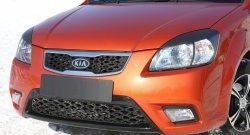 859 р. Реснички на фары RA KIA Rio 2 JB дорестайлинг седан (2005-2009) (Неокрашенные)  с доставкой в г. Новочеркасск. Увеличить фотографию 2