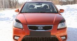 859 р. Реснички на фары RA KIA Rio 2 JB дорестайлинг седан (2005-2009) (Неокрашенные)  с доставкой в г. Новочеркасск. Увеличить фотографию 3