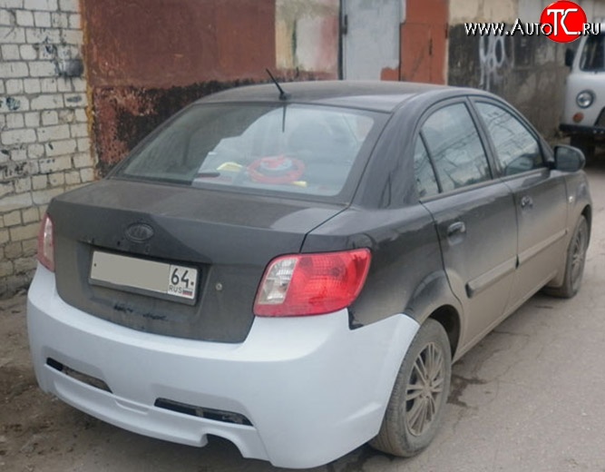 15 999 р. Задний бампер (седан) Ixion KIA Rio 2 JB дорестайлинг седан (2005-2009) (Неокрашенный)  с доставкой в г. Новочеркасск