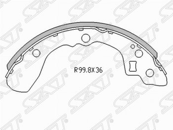 1 179 р. Колодки тормозные задние SAT  KIA Spectra (2000-2009)  с доставкой в г. Новочеркасск. Увеличить фотографию 1