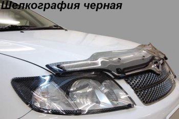 2 399 р. Дефлектор капота CA-Plastiс  KIA Sorento  XM (2009-2012) дорестайлинг (Шелкография черная)  с доставкой в г. Новочеркасск. Увеличить фотографию 2