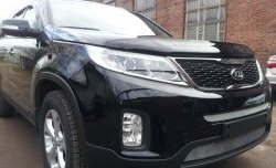 1 379 р. Средняя сетка на бампер Russtal (хром) KIA Sorento XM рестайлинг (2012-2015)  с доставкой в г. Новочеркасск. Увеличить фотографию 1