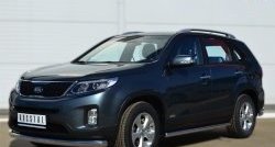 13 999 р. Одинарная защита переднего бампера диаметром 76 мм SLITKOFF KIA Sorento XM рестайлинг (2012-2015)  с доставкой в г. Новочеркасск. Увеличить фотографию 4