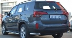 11 999 р. Защита заднего бампера (Ø63 мм уголки, нержавейка) SLITKOFF  KIA Sorento  XM (2012-2015) рестайлинг  с доставкой в г. Новочеркасск. Увеличить фотографию 4