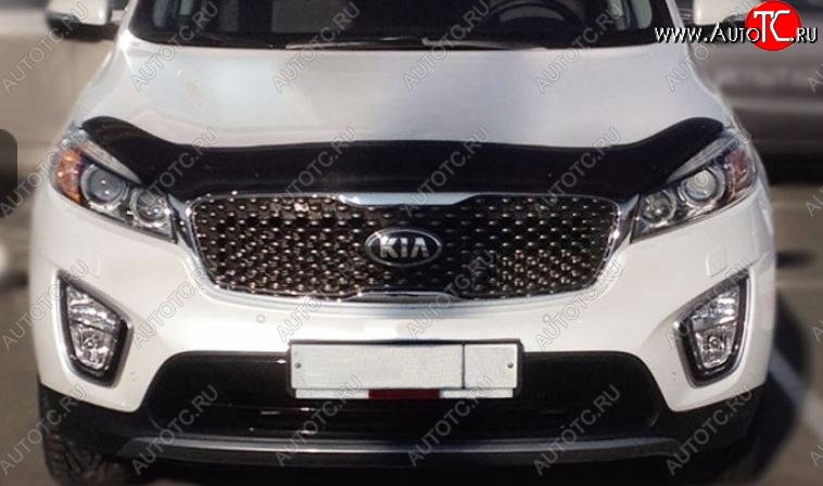 2 499 р. Дефлектор капота SIM KIA Sorento UM/Prime дорестайлинг (2014-2018)  с доставкой в г. Новочеркасск