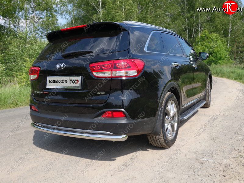 15 549 р. Защита заднего бампера ТСС (нержавейка d 60,3 мм)  KIA Sorento  UM/Prime (2014-2018) дорестайлинг  с доставкой в г. Новочеркасск