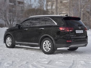 13 899 р. Защита заднего бампера (Ø63 мм уголки, нержавейка) SLITKOFF  KIA Sorento  UM/Prime (2018-2020) рестайлинг  с доставкой в г. Новочеркасск. Увеличить фотографию 2