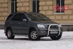 16 379 р. Защита переднего бампера (дорестайлинг) Souz-96 (d76)  KIA Sorento  BL (2002-2006) дорестайлинг  с доставкой в г. Новочеркасск. Увеличить фотографию 1