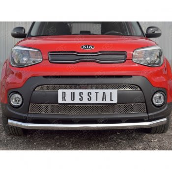 5 999 р. Решетка радиатора Russtal лист KIA Soul PS дорестайлинг (2014-2016) (Неокрашенная)  с доставкой в г. Новочеркасск. Увеличить фотографию 2