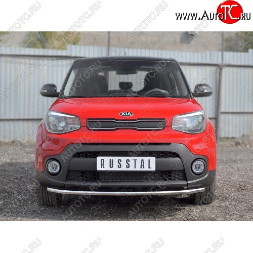 12 749 р. Одинарная защита переднего бампера диаметром 42 мм SLITKOFF  KIA Soul  PS (2014-2016) дорестайлинг  с доставкой в г. Новочеркасск