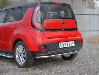 12 749 р. Одинарная защита заднего бампера диаметром 42 SLITKOFF  KIA Soul  PS (2014-2016) дорестайлинг  с доставкой в г. Новочеркасск. Увеличить фотографию 3